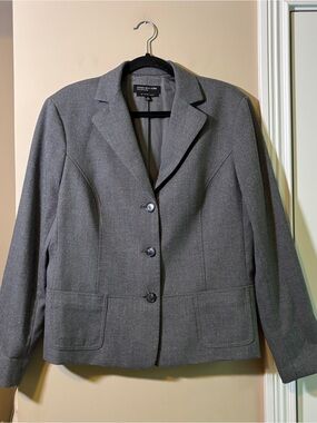 Jones New York Women's Charcoal Gray Blazer